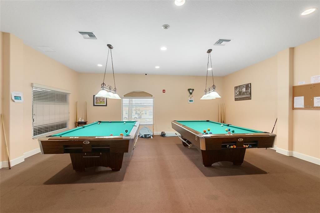 Billiard Table, Game Room, Interior, Pendant Lights, Recessed Lighting