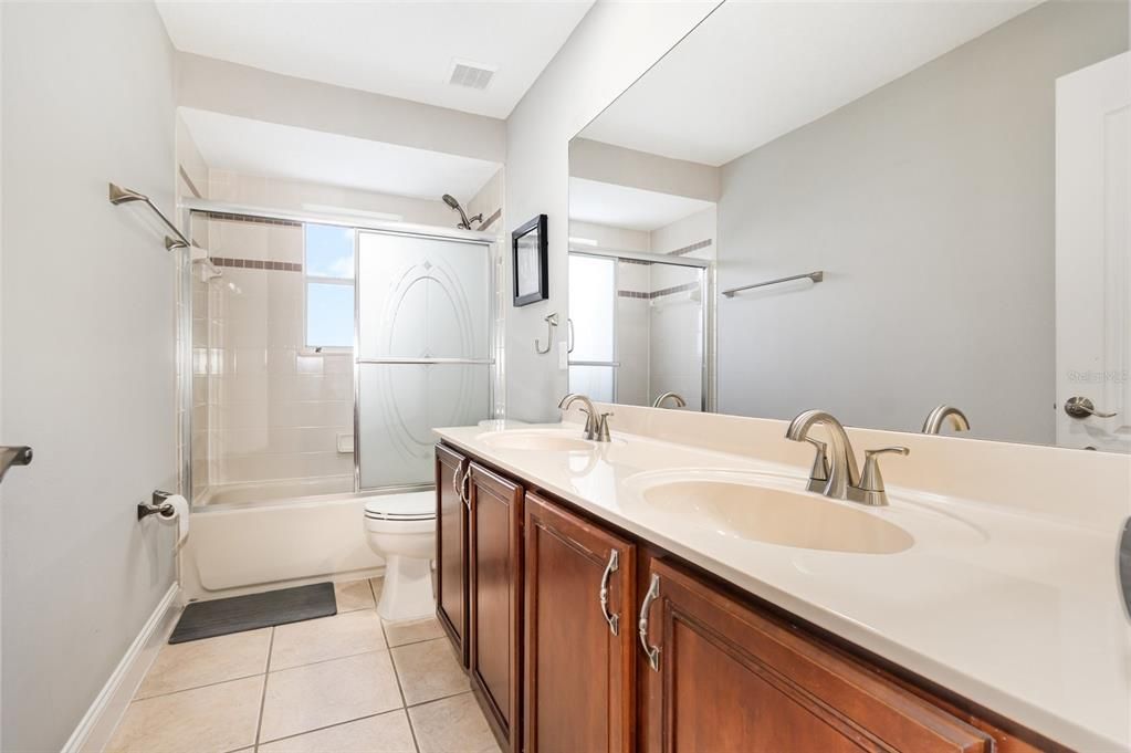 Bathroom, Dual Sink Vanities, Glass Shower, Interior