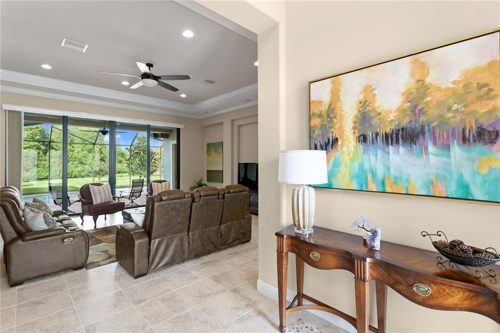 Interior, Living room, Recessed Lighting