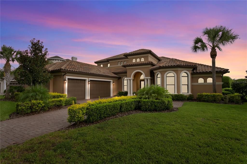 Attached, Backyard, Exterior, Facade, Mediterranean
