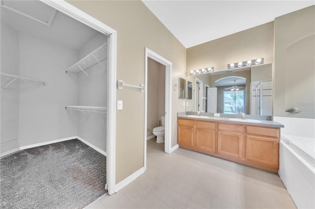 Bathroom, Dual Sink Vanities, Interior, Walk-in Closets