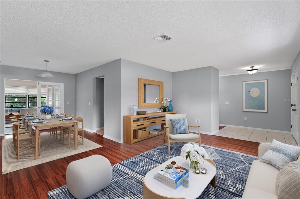 Dining room, Interior, Living room, Wood Texture Flooring