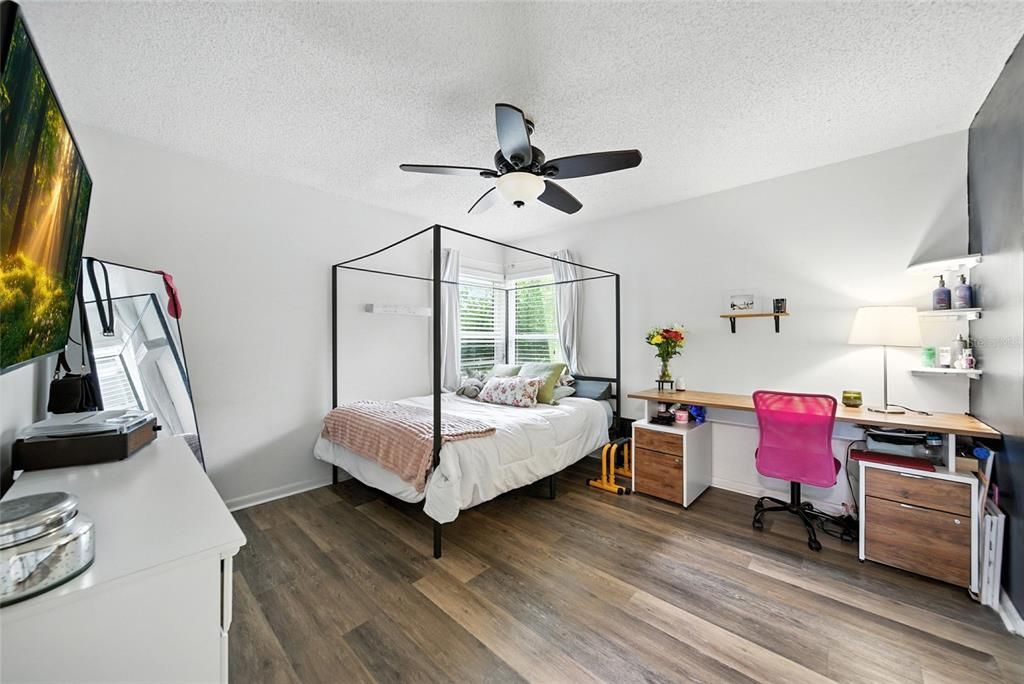 Bedroom, Home Office, Interior, Wood Texture Flooring