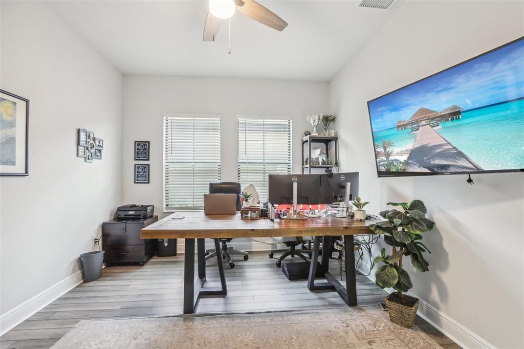 Home Office, Interior, Wood Texture Flooring
