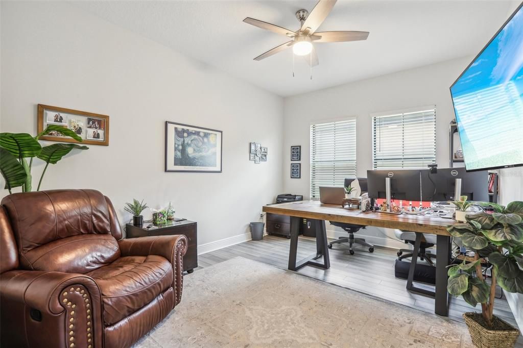 Home Office, Interior, Wood Texture Flooring