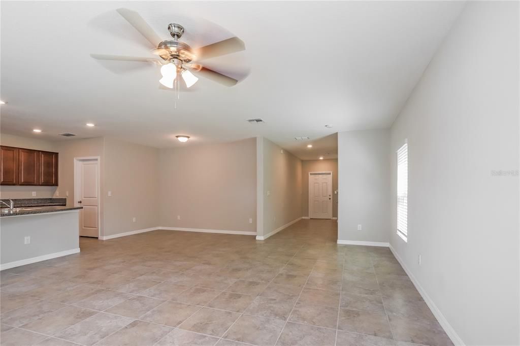 Empty room, Interior, Kitchen, Recessed Lighting
