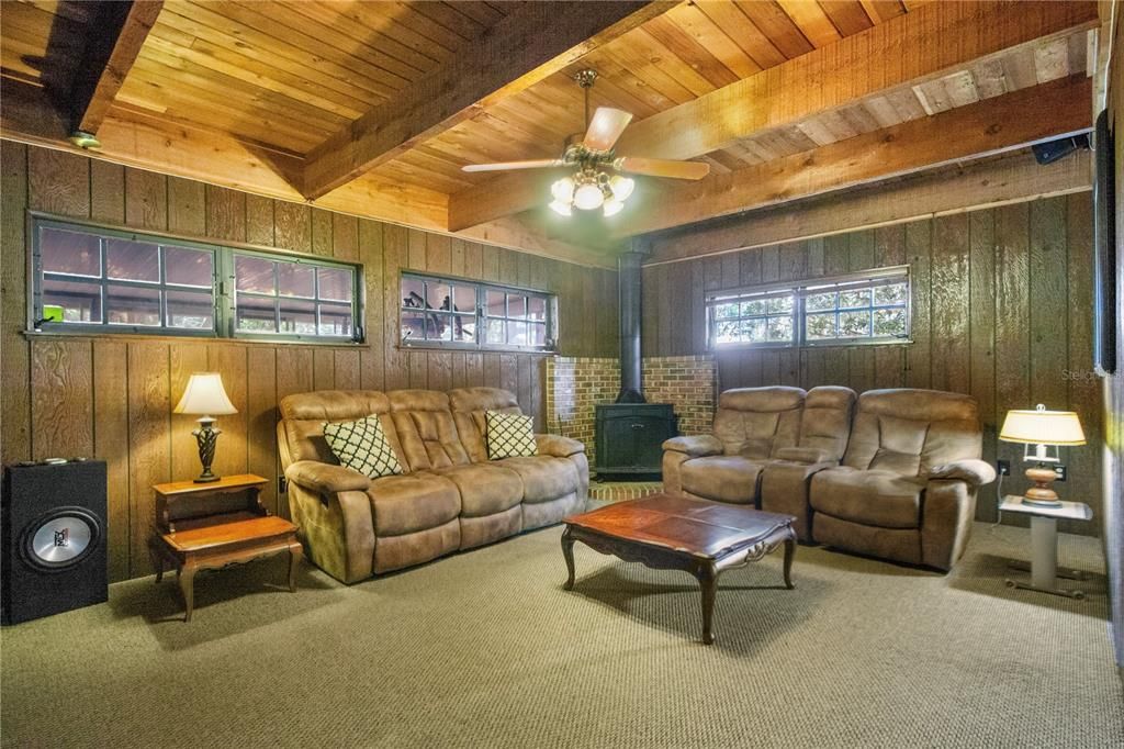 Fireplace, Interior, Living room, Wooden Beams, Wooden Ceilings, Wooden Walls