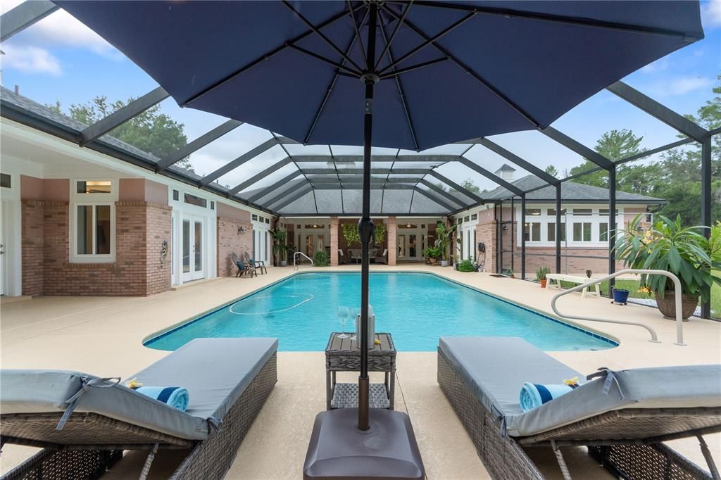 Glass Ceilings, Interior, Pool, Stone Walls, Sun Room
