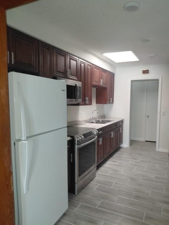Interior, Kitchen, Wood Texture Flooring