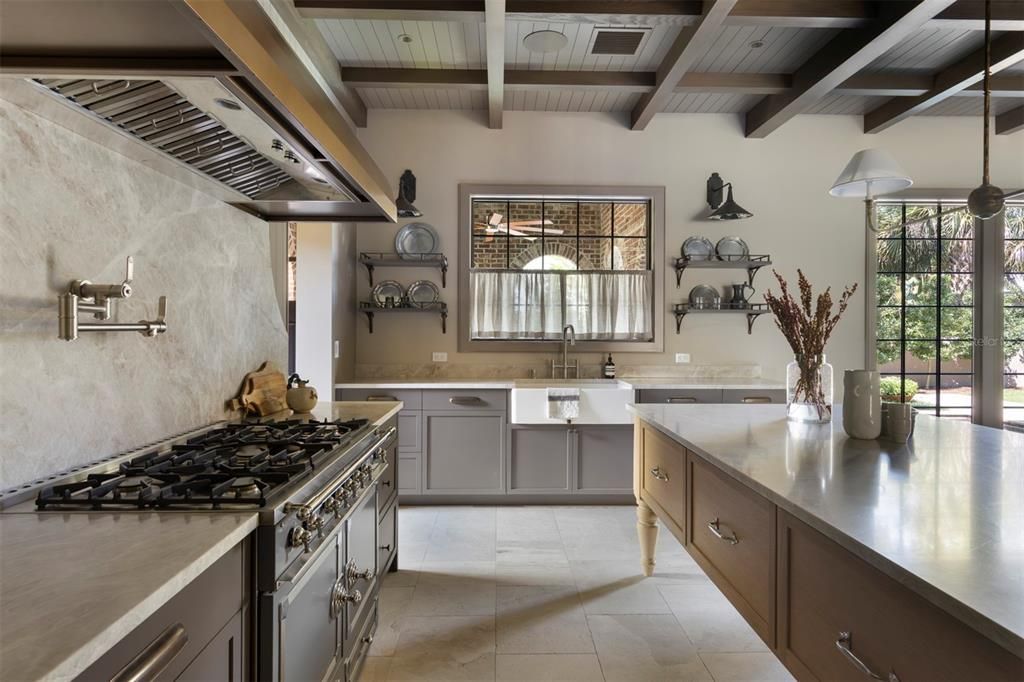 Interior, Kitchen, Stainless Steel Appliances, Wooden Beams, Wooden Ceilings