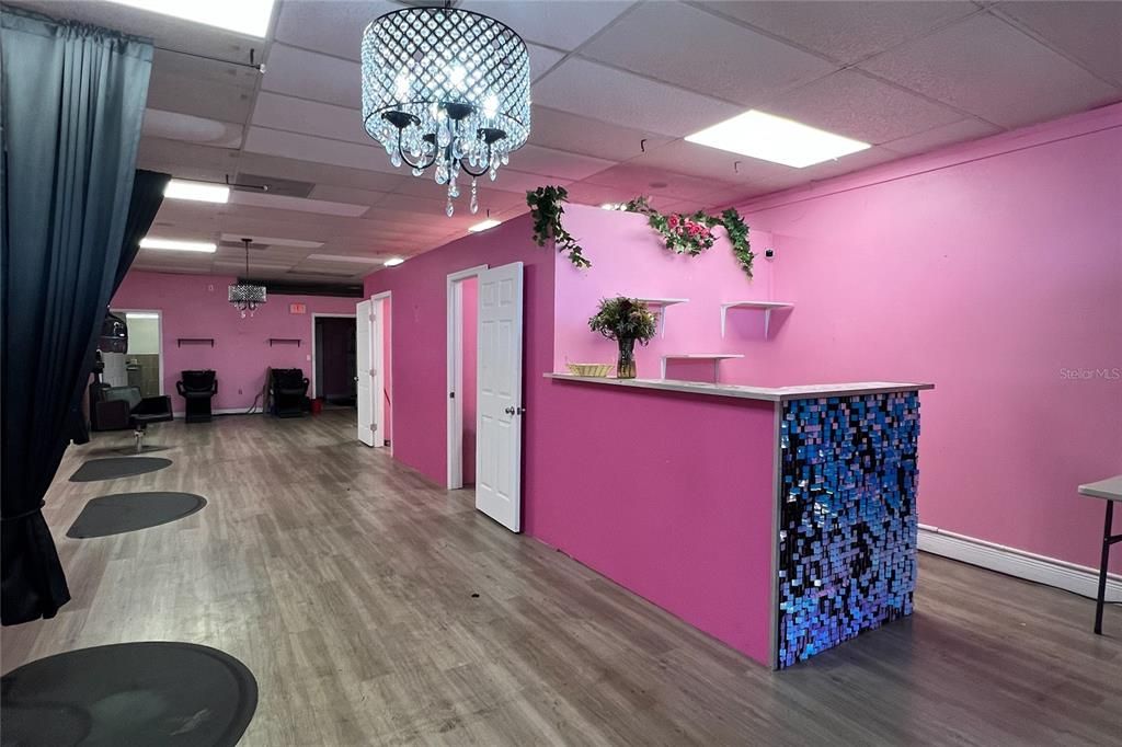 Chandelier, Interior, Pendant Lights, Recessed Lighting, Wood Texture Flooring