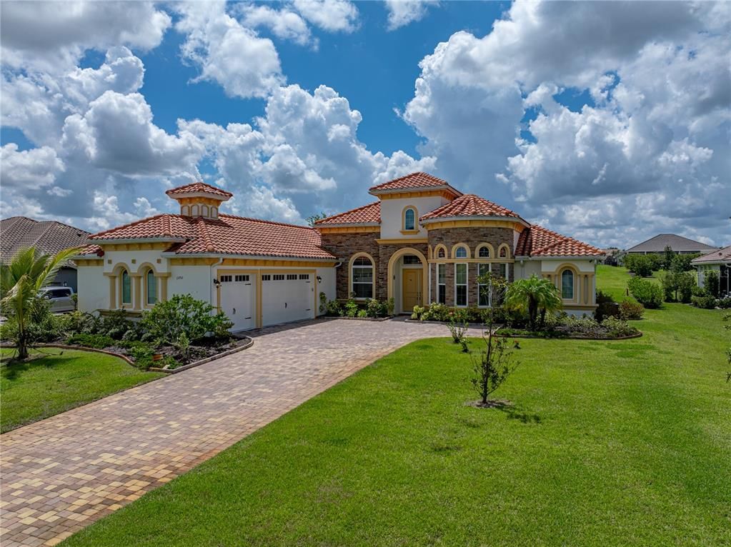 Attached, Backyard, Exterior, Facade, Mediterranean