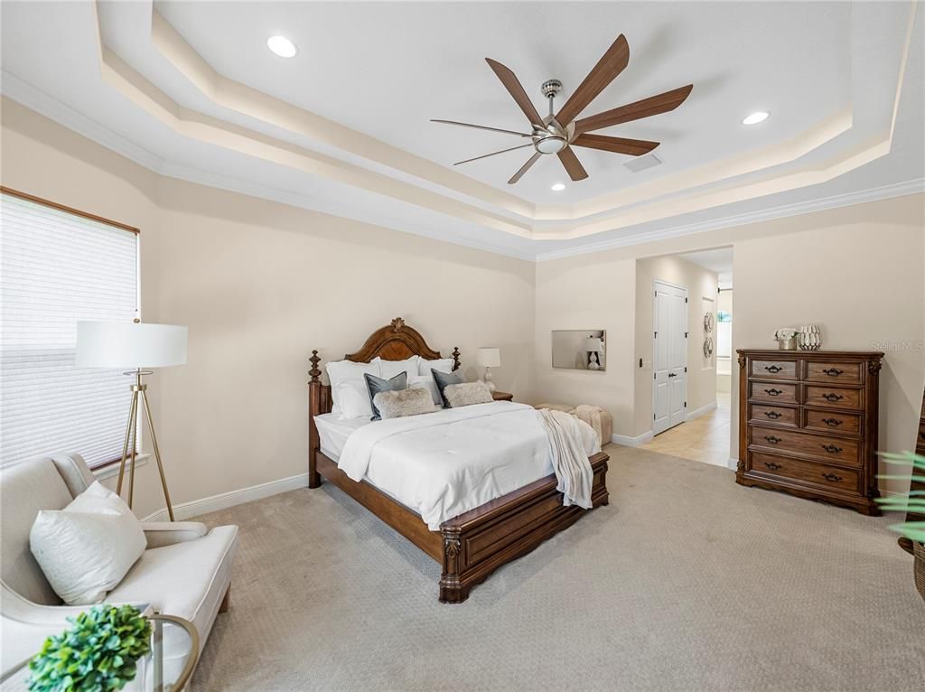 Bedroom, Interior, Recessed Lighting