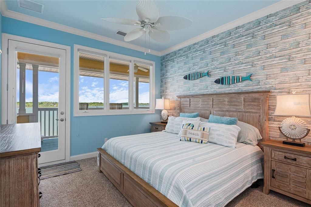 Bedroom, Interior, Stone Walls, Water