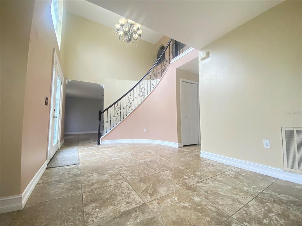 Chandelier, Empty room, Interior