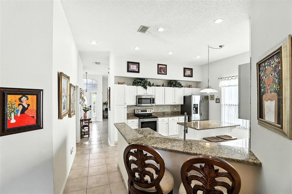 Interior, Kitchen, Pendant Lights, Recessed Lighting, Stainless Steel Appliances