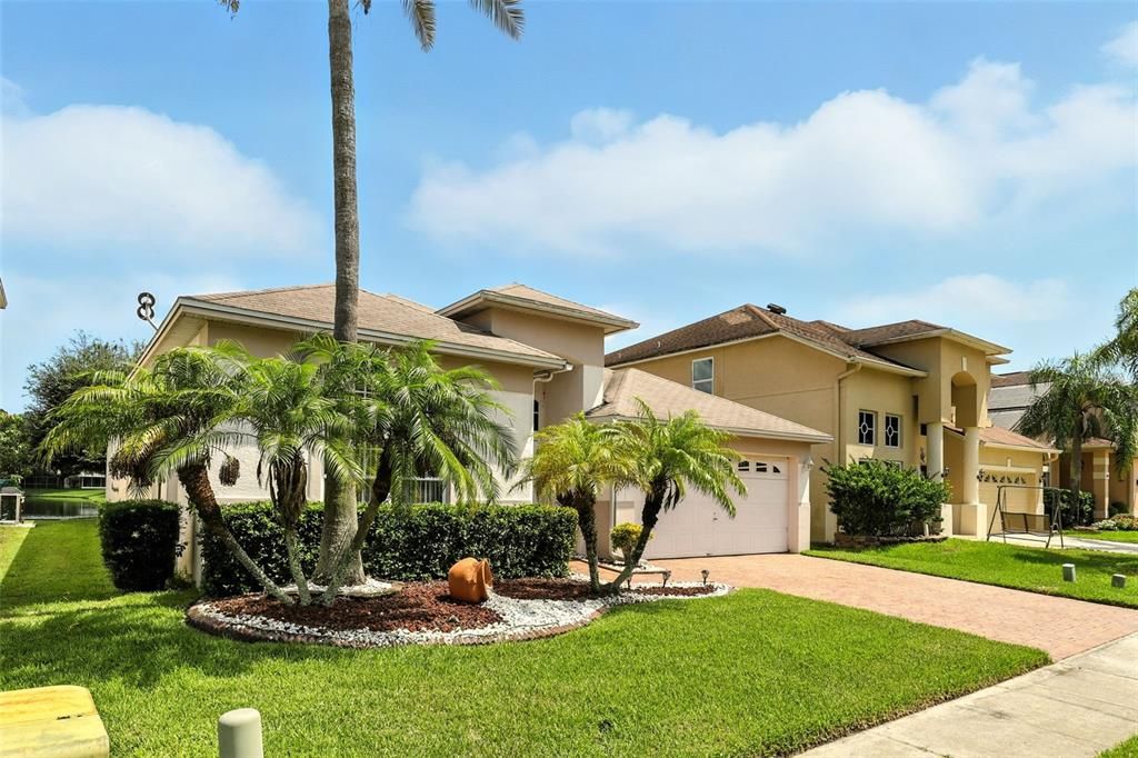 Attached, Backyard, Exterior, Facade, Mediterranean