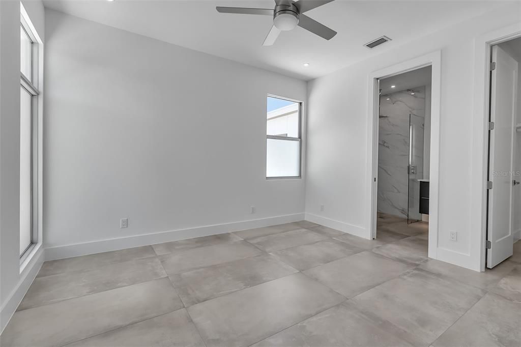 Bathroom, Empty room, Interior, Marble Walls, Recessed Lighting