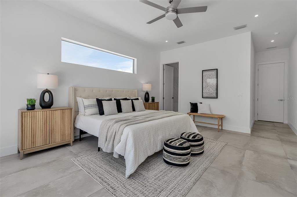 Bedroom, Interior, Recessed Lighting