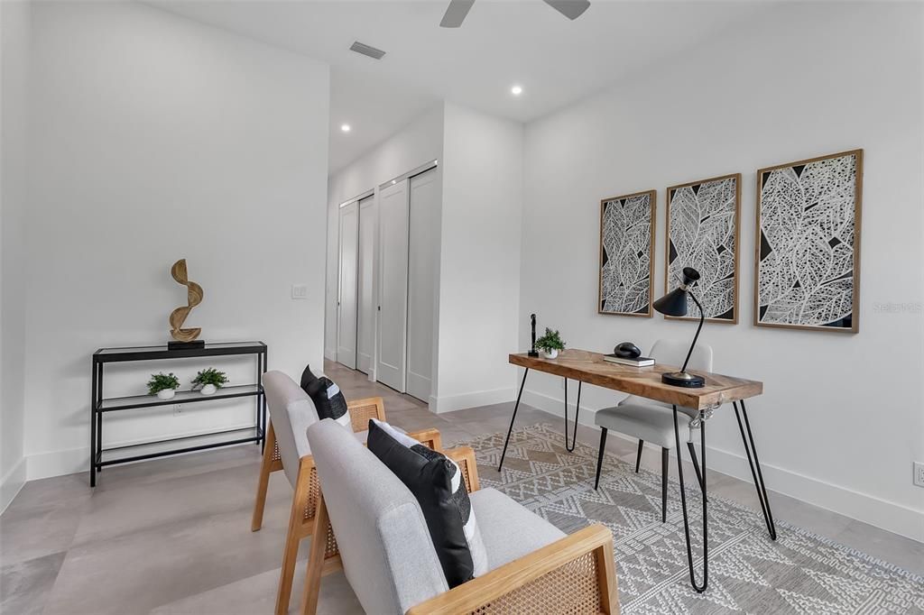 Home Office, Interior, Recessed Lighting