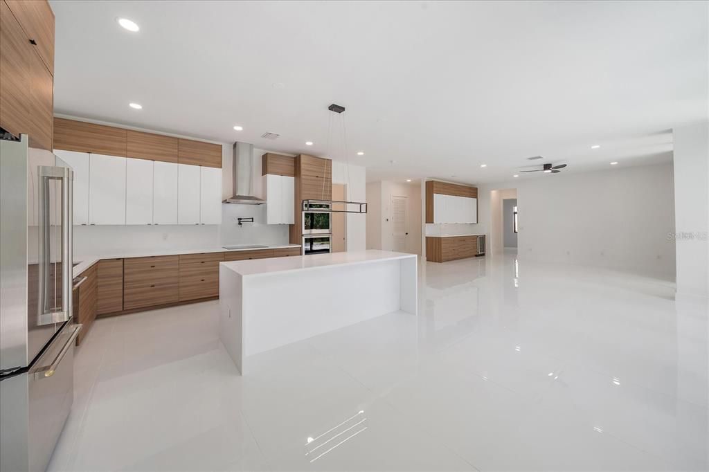 Interior, Kitchen, Pendant Lights, Recessed Lighting, Stainless Steel Appliances
