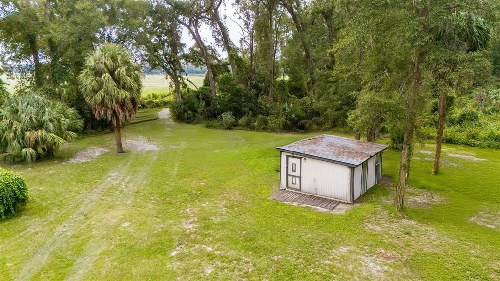Backyard, Detached Garage, Exterior