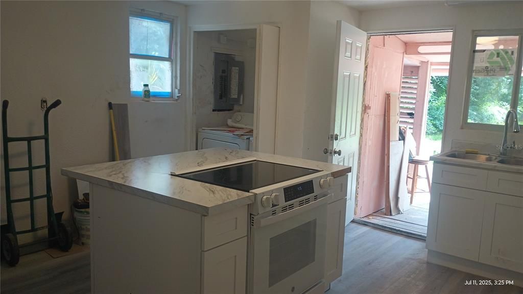 Interior, Kitchen, Wood Texture Flooring