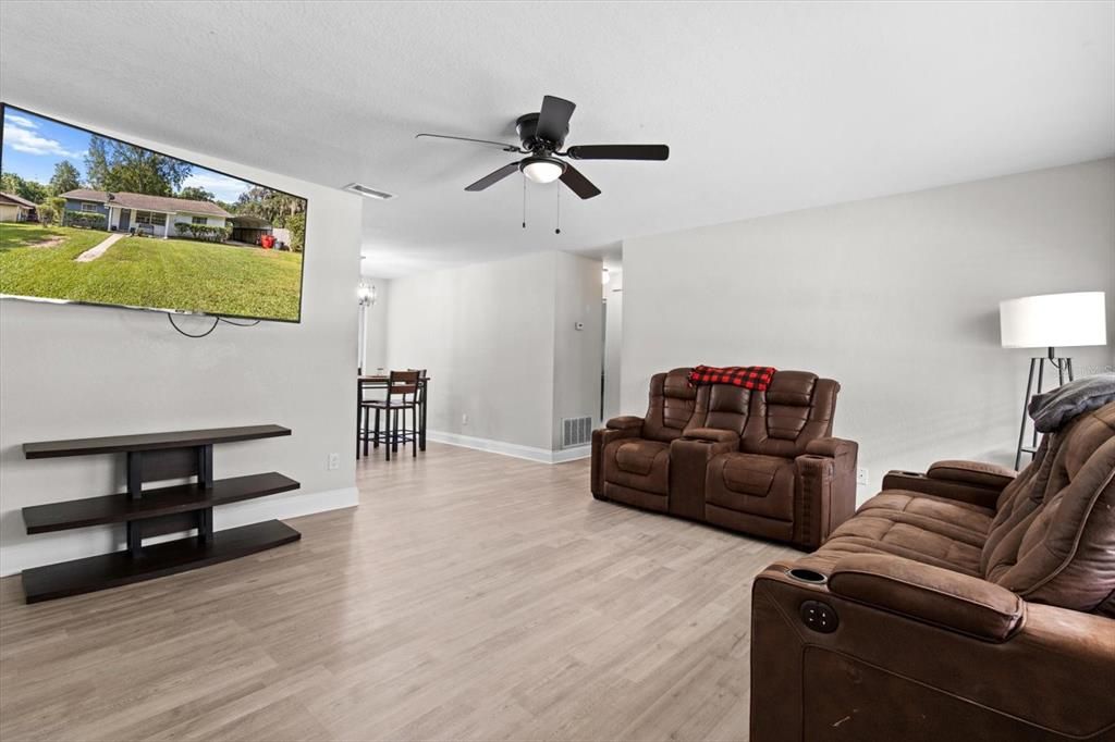 Home Theatre Room, Dining room, Interior, Living room, Wood Texture Flooring