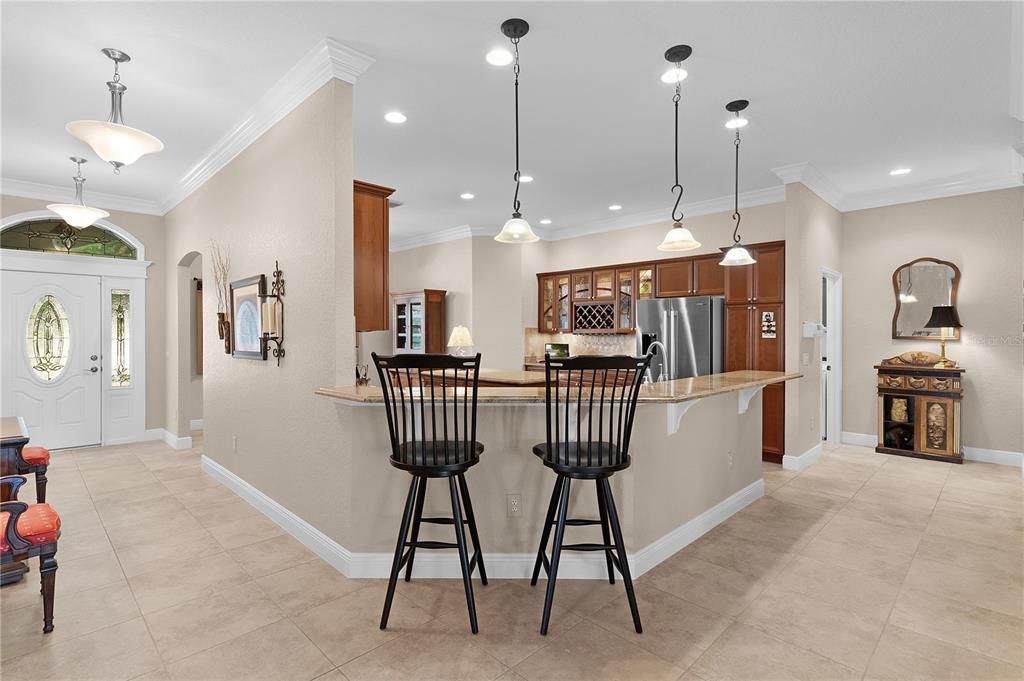Interior, Kitchen, Pendant Lights, Recessed Lighting, Stainless Steel Appliances