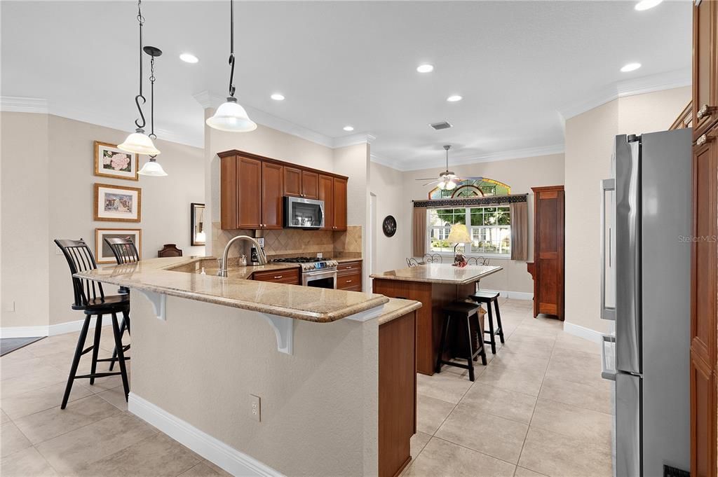 Interior, Kitchen, Pendant Lights, Recessed Lighting, Stainless Steel Appliances