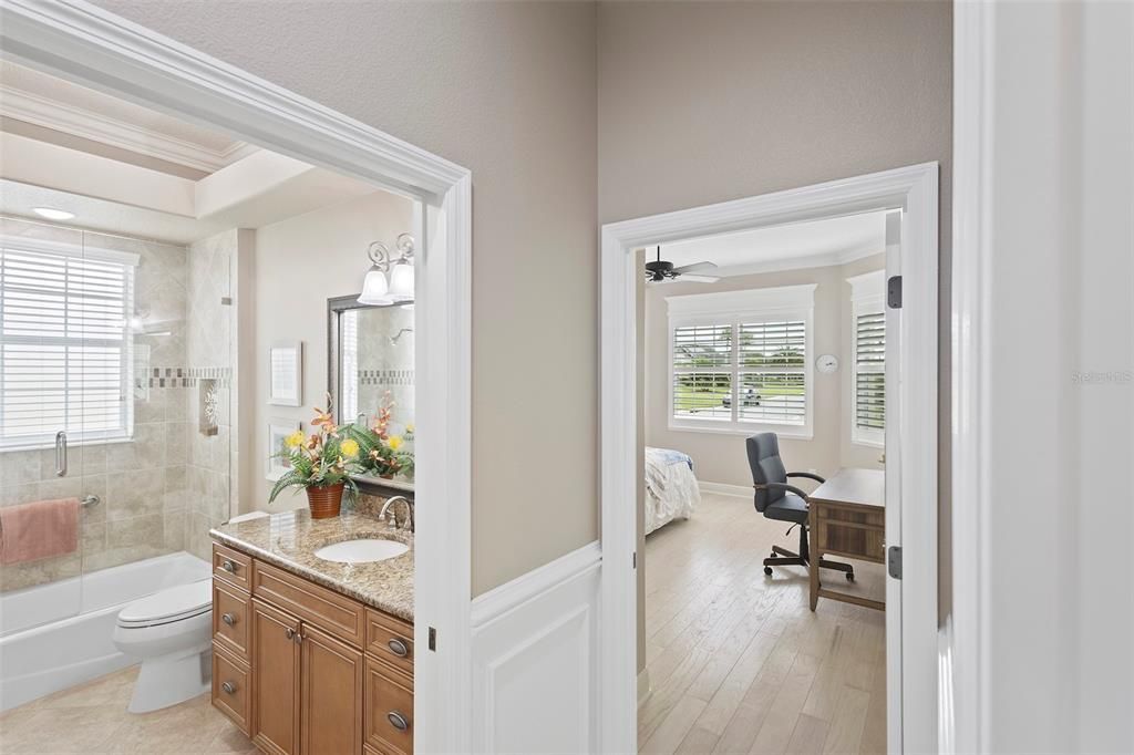 Bathroom, Glass Shower, Interior, Wood Texture Flooring