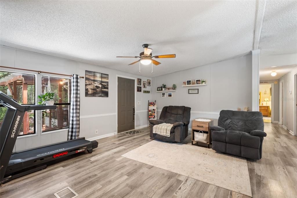 Fitness Equipment, Interior, Wood Texture Flooring
