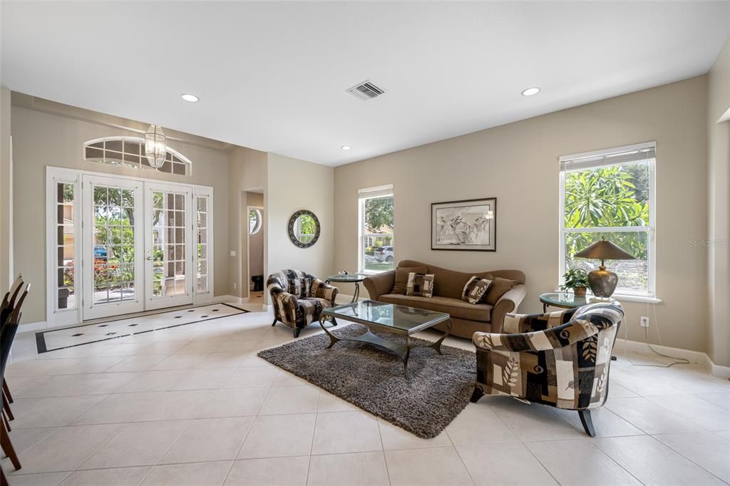 Interior, Living room, Recessed Lighting
