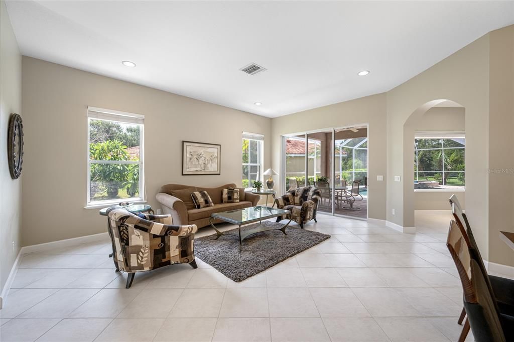 Interior, Living room, Recessed Lighting