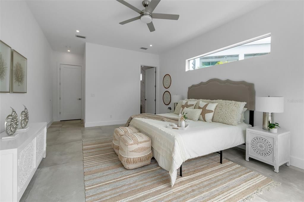 Bedroom, Interior, Recessed Lighting