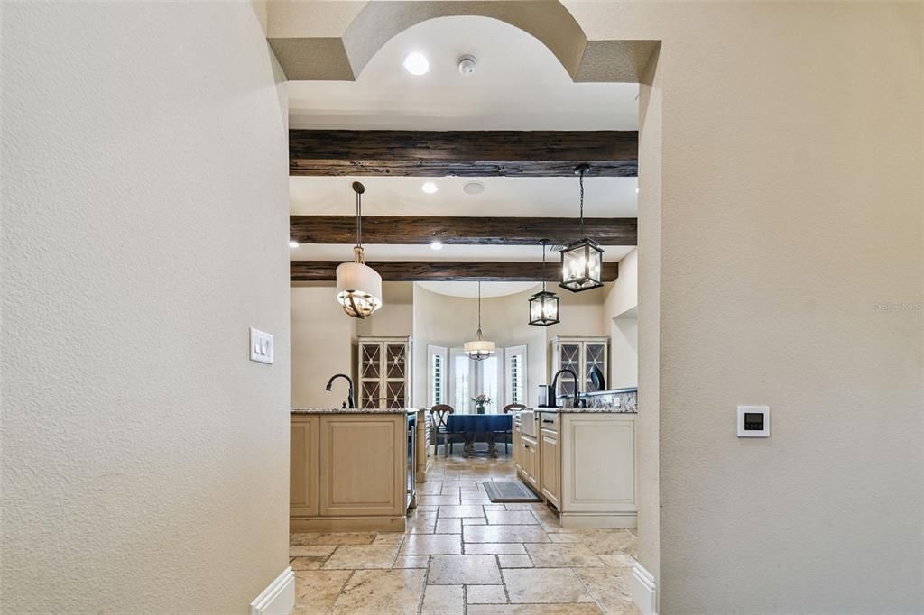 Interior, Pendant Lights, Wooden Beams