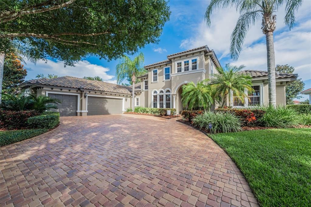 Attached, Backyard, Exterior, Facade, Mediterranean