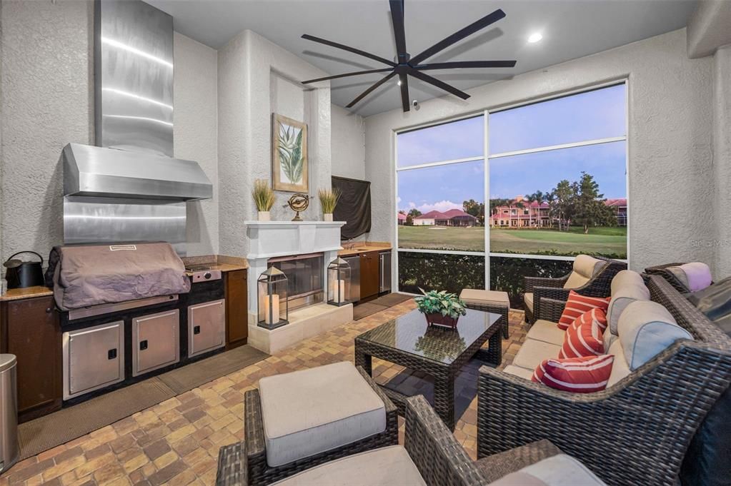 Fireplace, Interior, Living room, Recessed Lighting