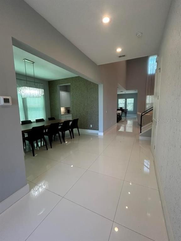 Chandelier, Dining room, Interior, Recessed Lighting
