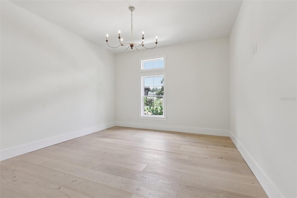 Chandelier, Empty room, Interior, Wood Texture Flooring