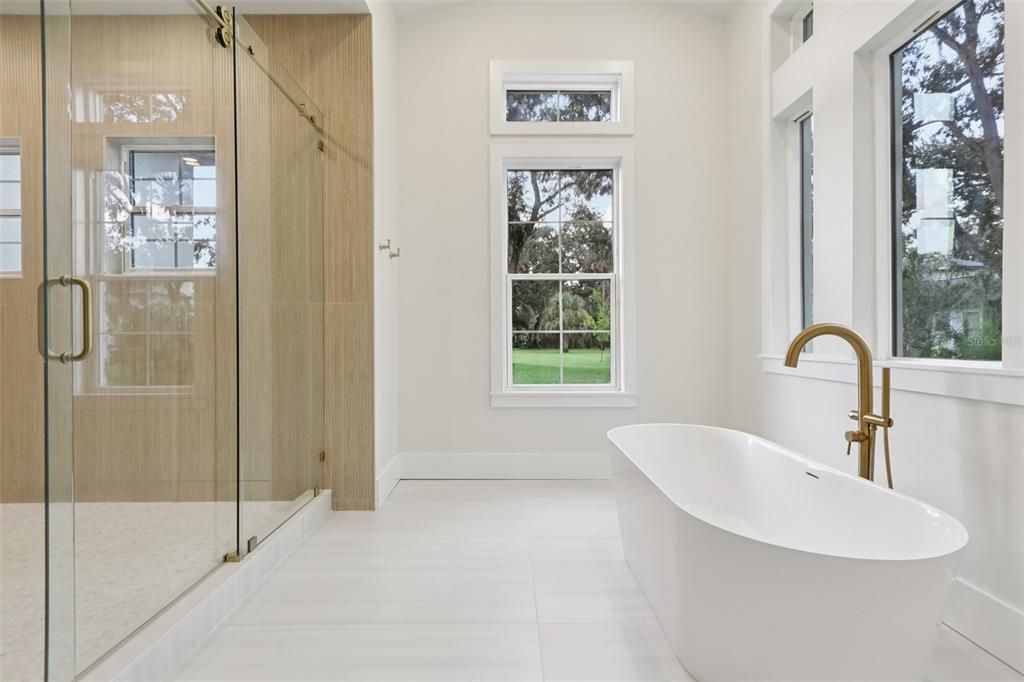 Bathroom, Free Standing Baths, Glass Shower, Interior