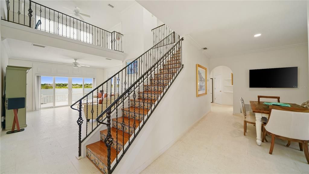 Dining room, Interior, Recessed Lighting, Water