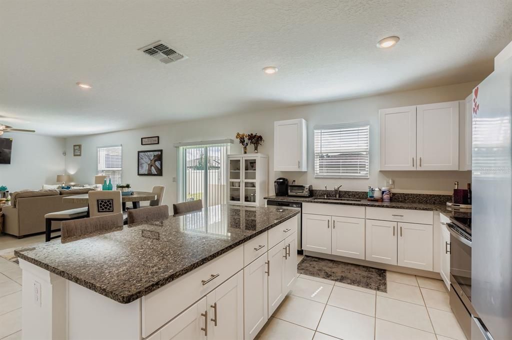 Dining room, Interior, Kitchen, Living room, Recessed Lighting