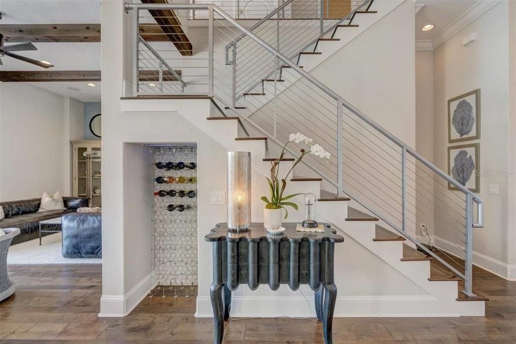 Interior, Recessed Lighting, Wooden Beams, Wood Texture Flooring