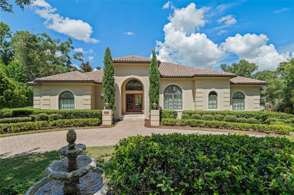 Backyard, Exterior, Facade, Mediterranean