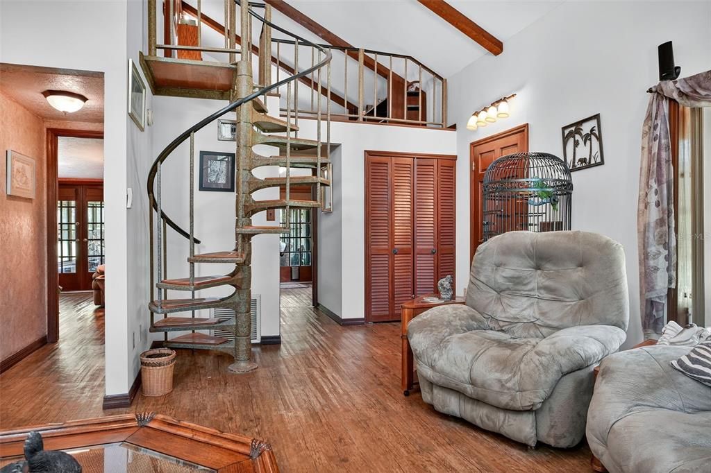 Interior, Wooden Beams, Wood Texture Flooring