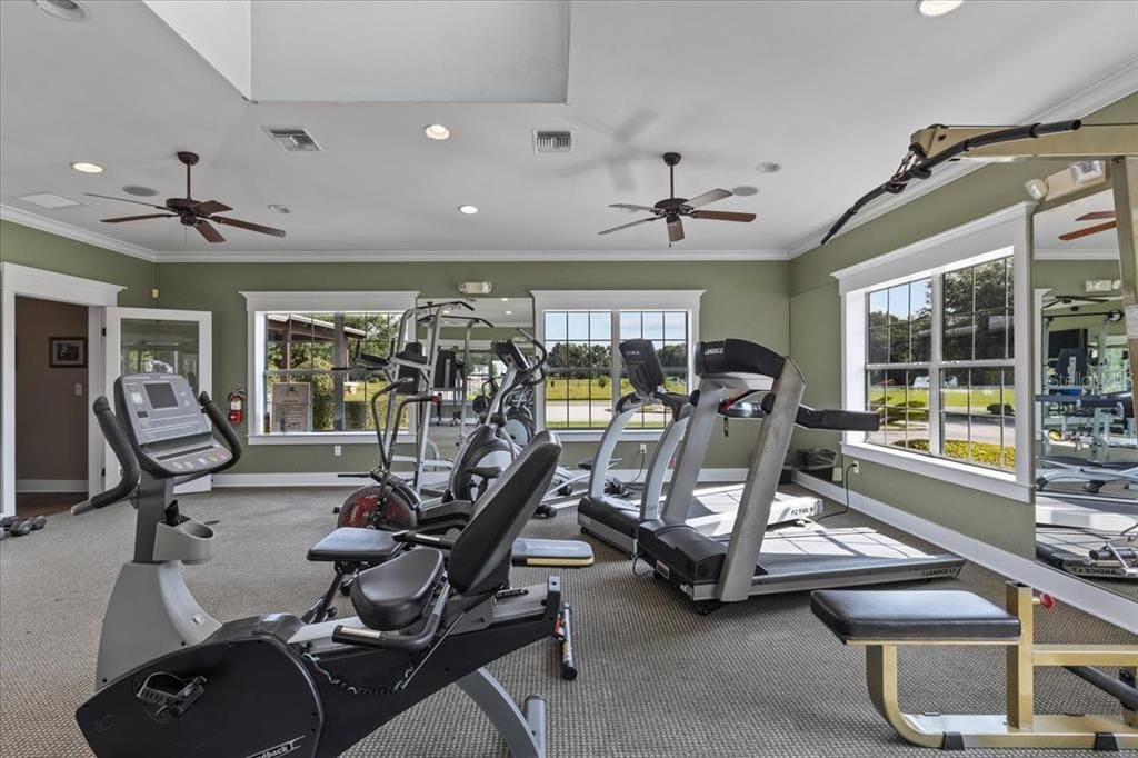 Fitness Equipment, Gym, Interior, Recessed Lighting
