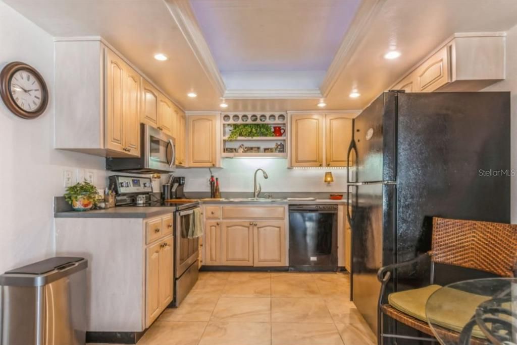 Interior, Kitchen, Recessed Lighting, Stainless Steel Appliances
