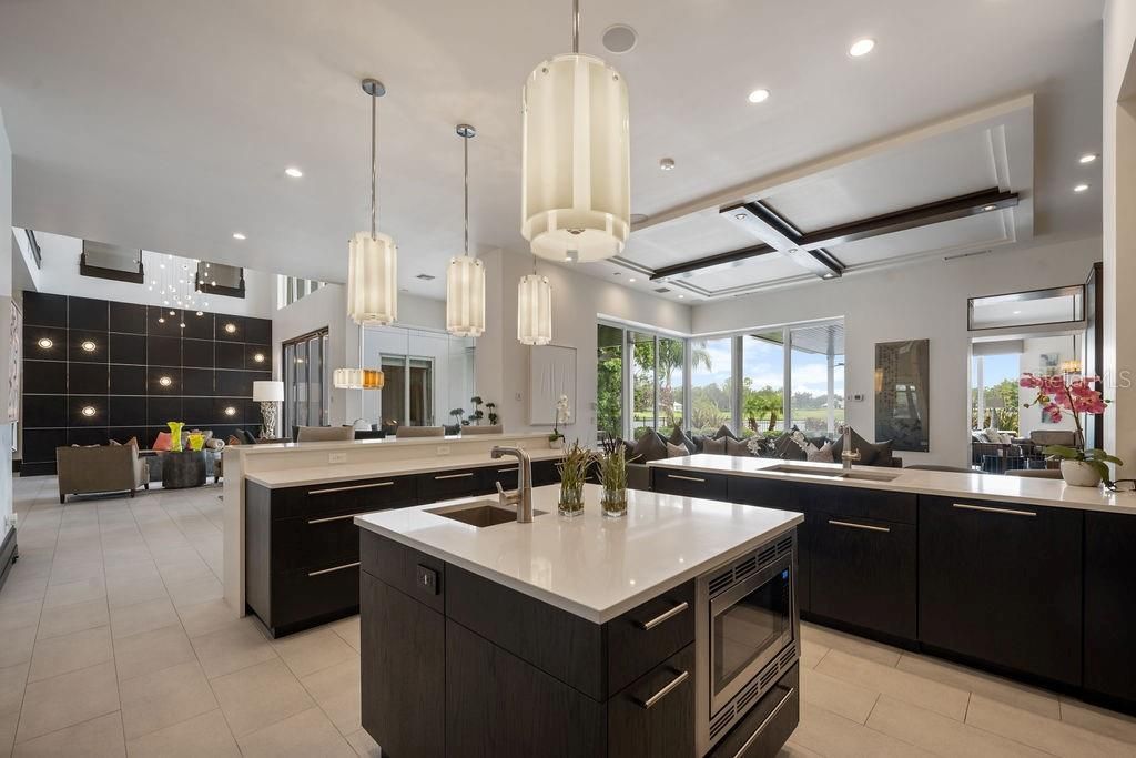Interior, Kitchen, Living room, Pendant Lights, Recessed Lighting