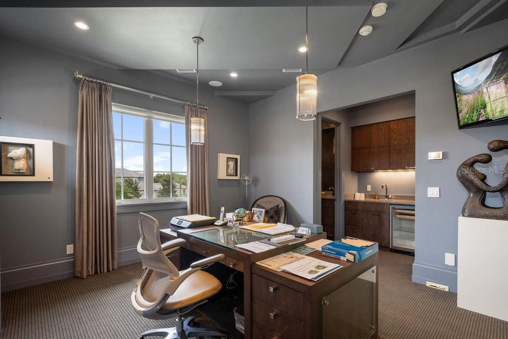 Home Office, Interior, Pendant Lights, Recessed Lighting
